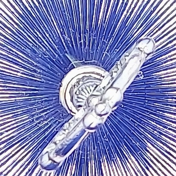 Serving Platter Glass with Silver Trim Ornate Silver Handle Vintage Glassware - Picture 7 of 11